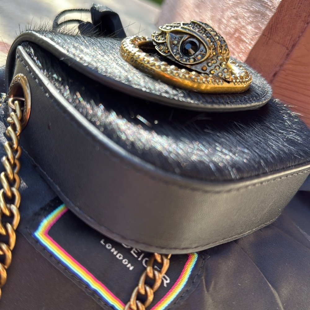 Kurt Geiger Calf Hair Micro Chelsea Saddle Crossbody Bag; Mini (Hard to Find) - Picture 15 of 17